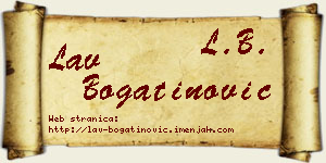Lav Bogatinović vizit kartica
